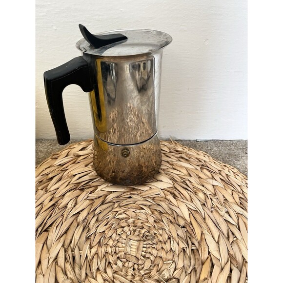 IKEA Stainless Steel Silver Radig Espresso Coffee Moka Pot - Picture 1 of 6